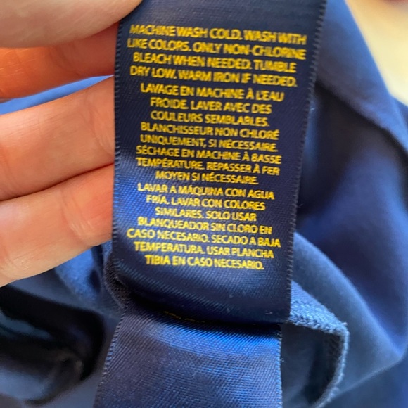 Polo Ralph Lauren Navy Blue Cold Shoulder short sleeve flare bottom dress size 7 - Picture 8 of 13